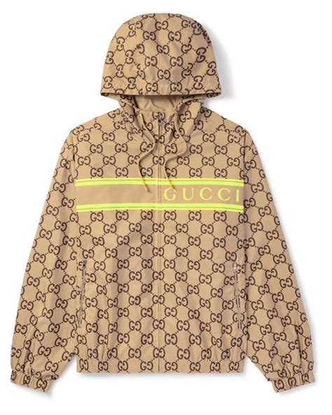 gucci printed shell hooded jacket|Gucci jacket without hoodie.